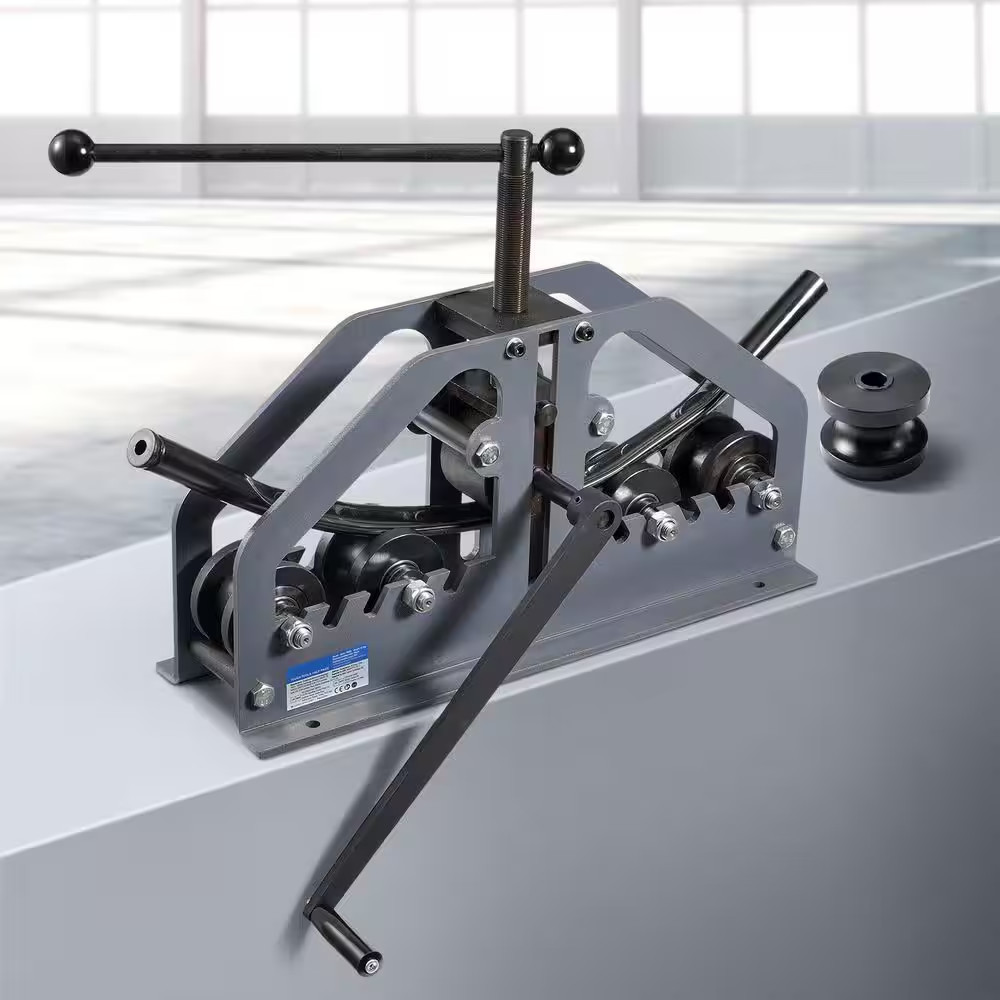 Max 1-1/2 In. 360° Pipe Bender Manual Tube Roller Bender with 6 Dies, 360° Bendi
