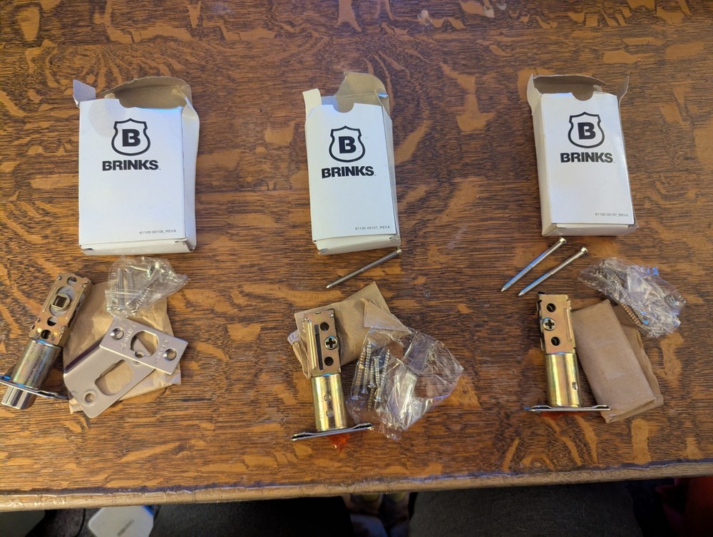 3 Brinks Deadbolt Latch Mechanisms New In Boxes