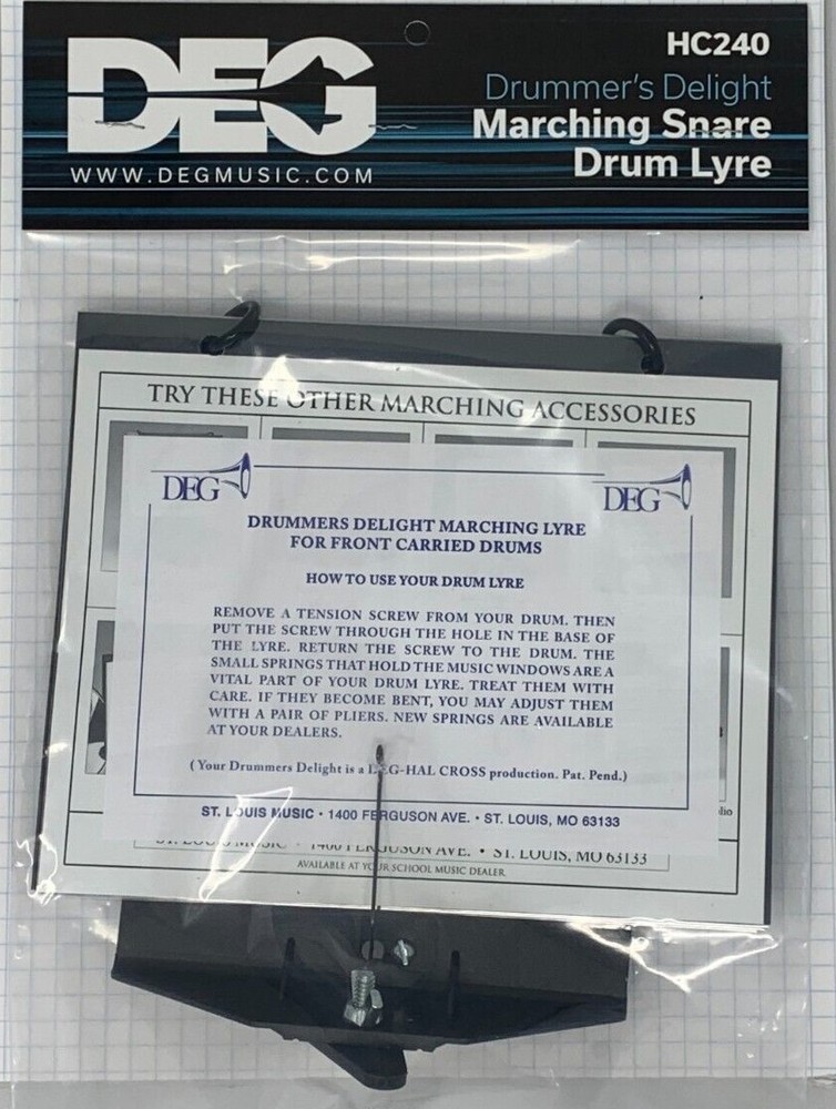 Marching Lyre - Snare Drum, DEG Clamp-On