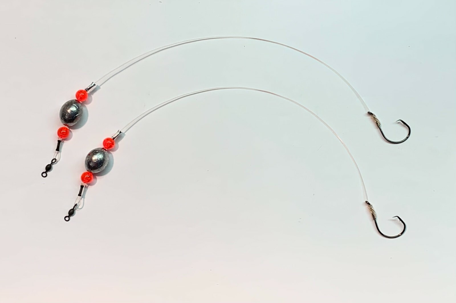 2 Pcs. Bottom Fishing Red Drum Carolina Rigs 1/2oz  2/0 Circle Hook Catfish Rig