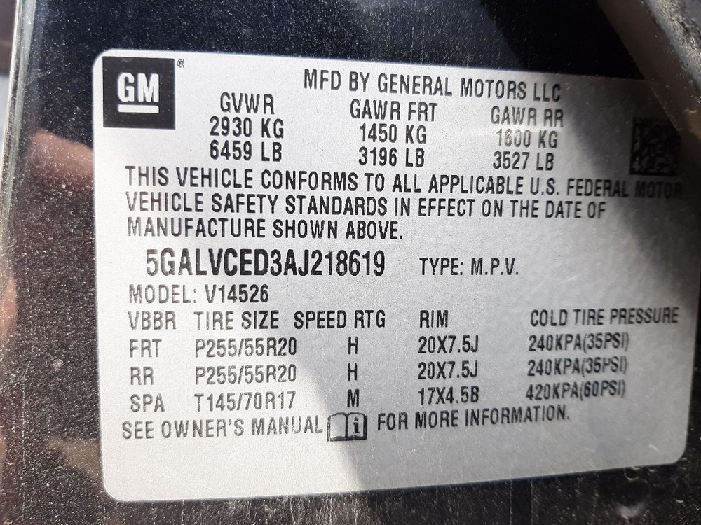 Camera/Projector Camera Rear Tailgate Fits 09-17 ENCLAVE 1014616