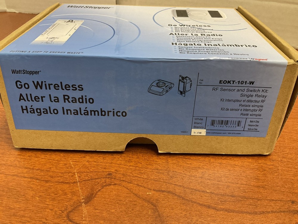 Wattstopper EOKT-101-W Wireless RF Occupancy Sensor Kit with White RF switch