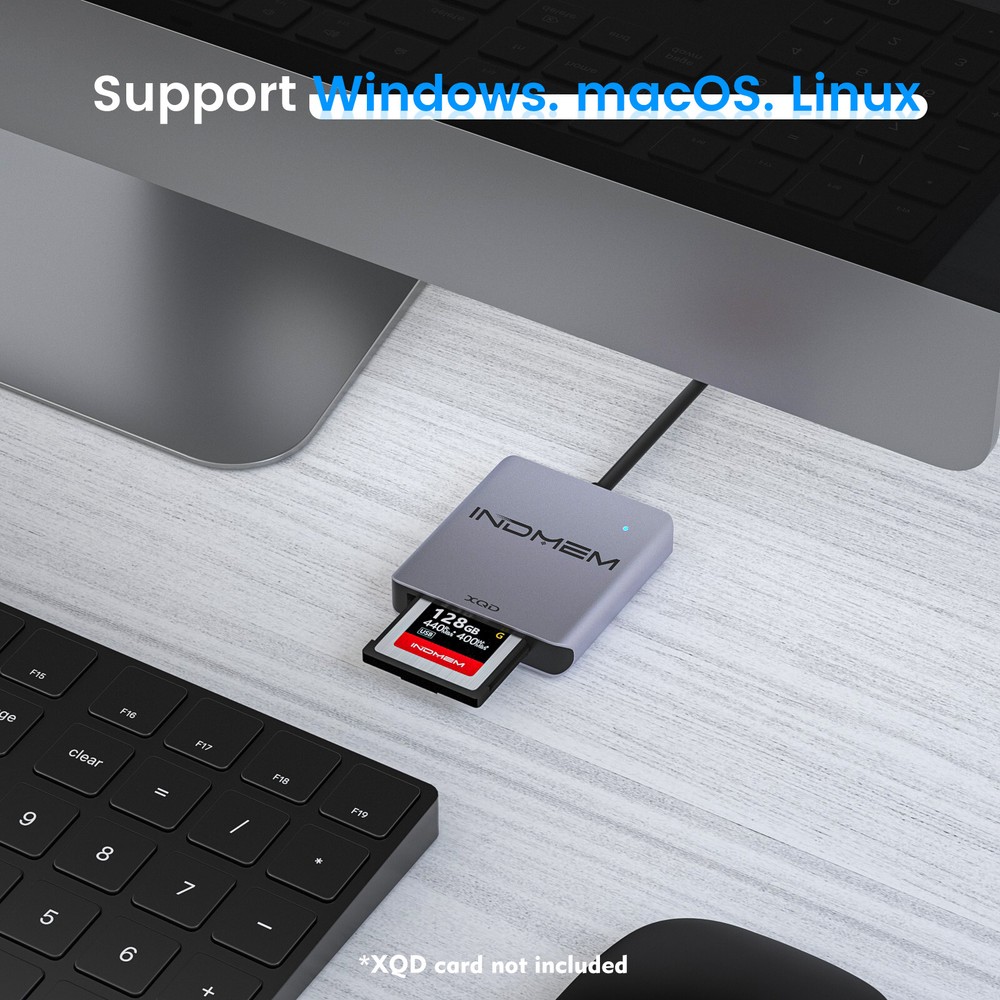 USB 3.0 XQD Memory Card Reader Adapter 5Gpbs High Speed Compatible with Sony