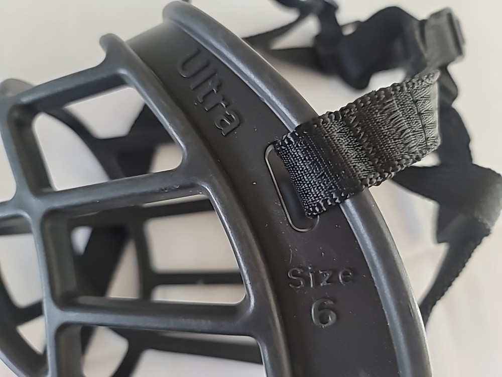 BASKERVILLE Heavy Duty Black Adjustable Dog Training Muzzle Size 6