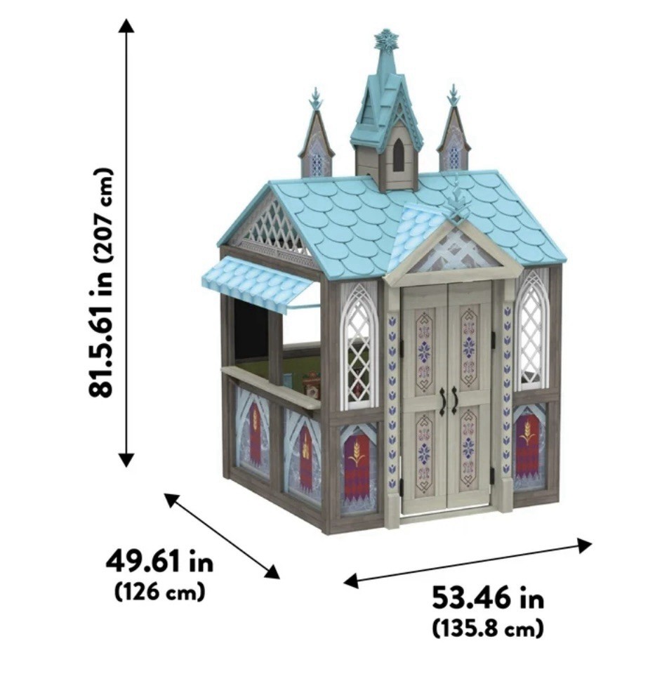 KidKraft Disney Frozen Arendelle Wooden Outdoor Playhouse Elsa Anna Kids