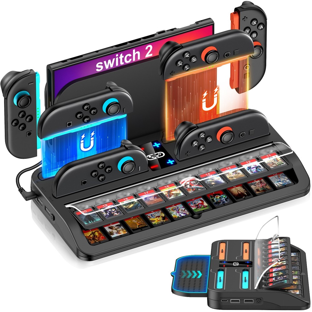 Charging Dock Station LED Switch Controller Charger for Nintendo Switch 2 2025