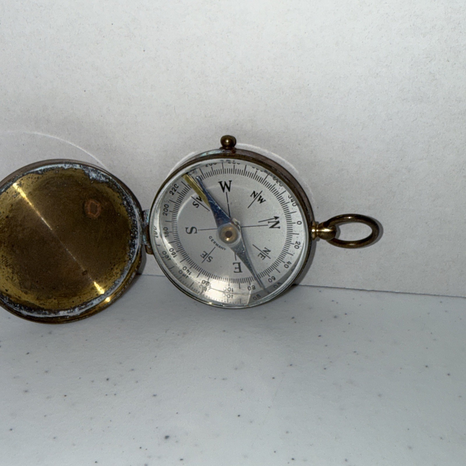 Vintage German Compass Brass Pocket Military Army