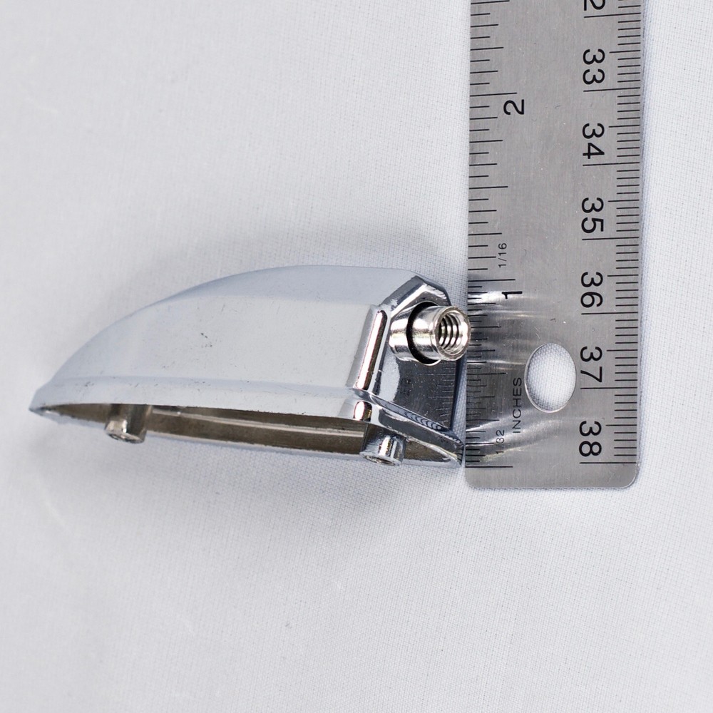 Viking-Style Chrome Bass Drum Lug with Threaded Insert and Retaining Spring