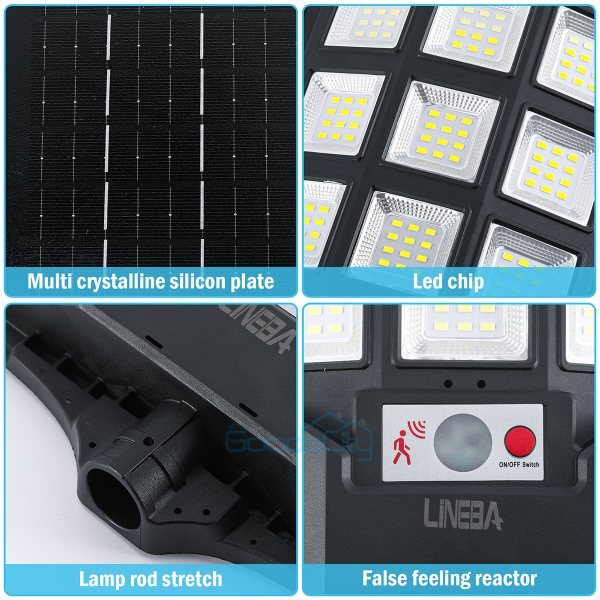 20000000LM Commercial LED Solar Street Light Outdoor Dusk to Dawn Road Area Lamp