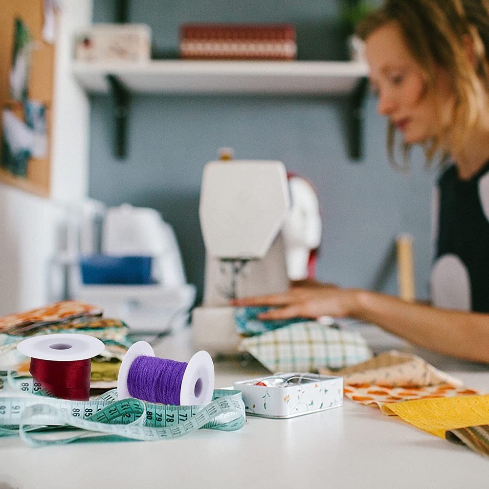 20pcs Empty Plastic Spools, 2 Inch Ribbon Spool White Wire Spools Thread Stri...