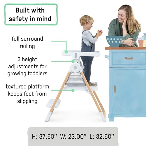 Table to Tower 2-in-1 Toddler Tower for Kitchen, Play Table & Step Stool,