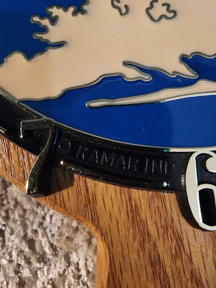 Ramar Ind 1983 Fish Hook Clock Walleye Wood