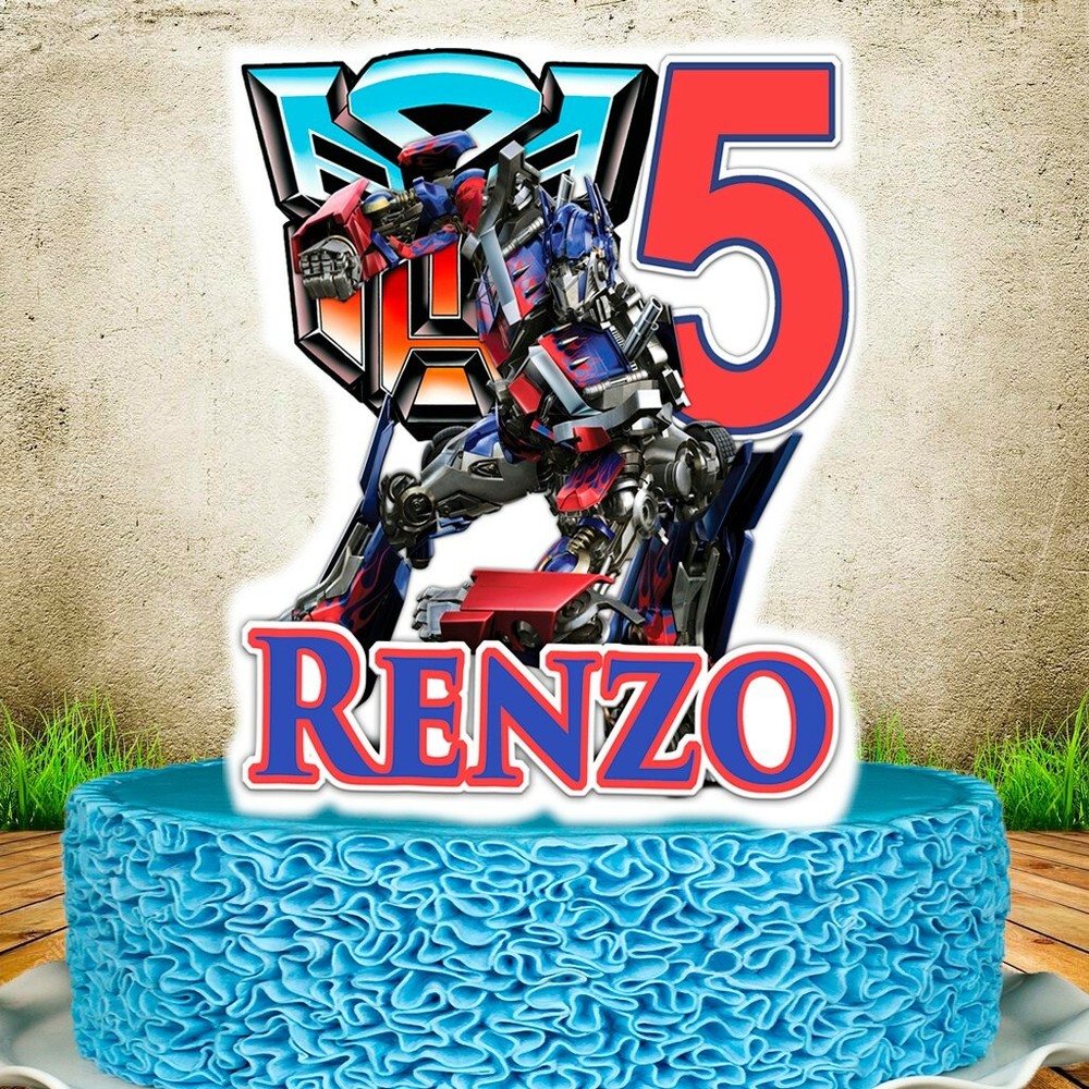 Optimus Prime Transformers Cake Topper