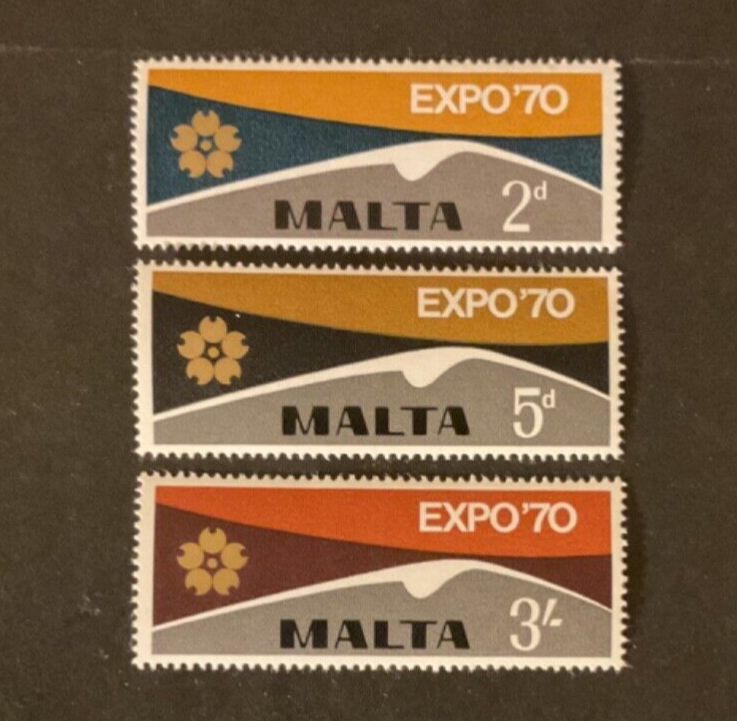 Malta Scott #417-9 never hinged