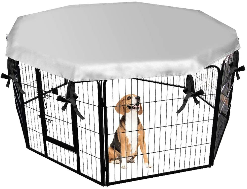Easy Install Sun Shade Waterproof Pet Dog Cage Accessory Playpen Cover Outdoor