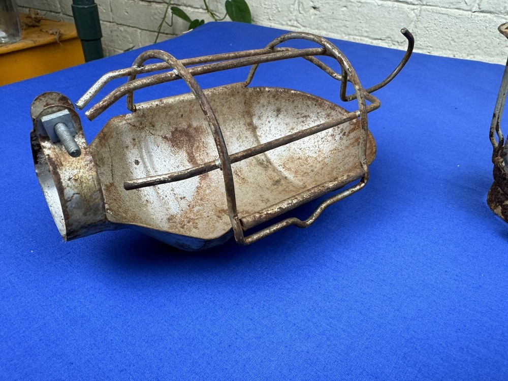 3 Vintage Lightbulb Cages, Each is Different
