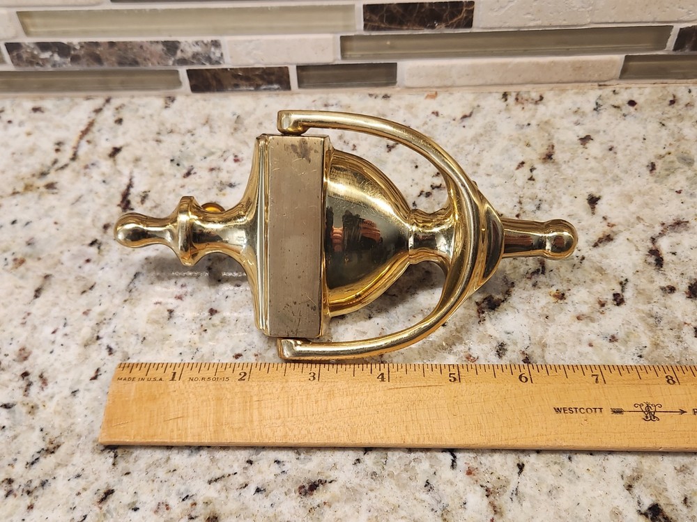 Vintage Solid Brass Door Knocker 7" Colonial Style - Taiwan