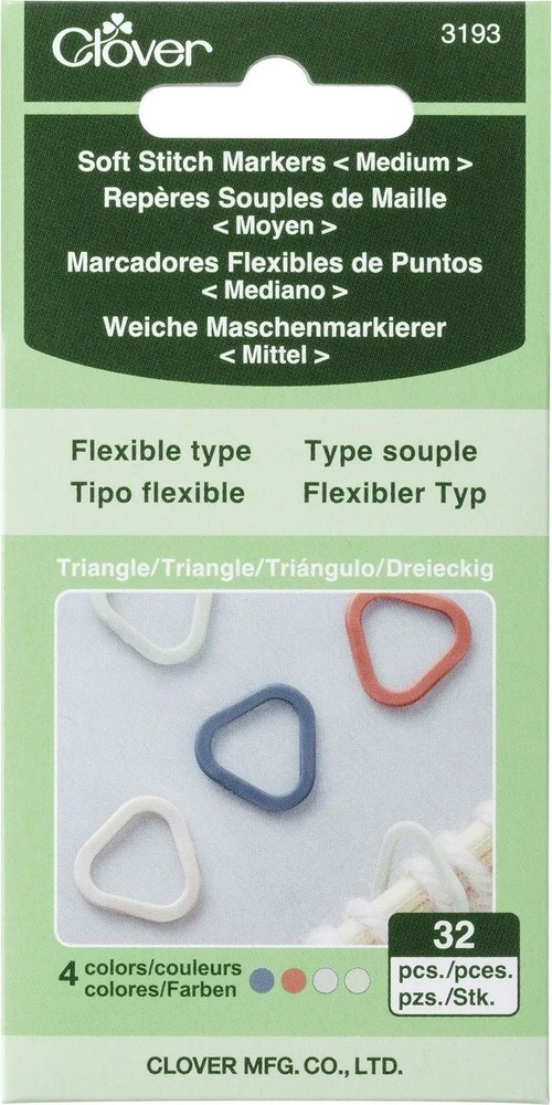 Soft Triangle Stitch Markers-Medium