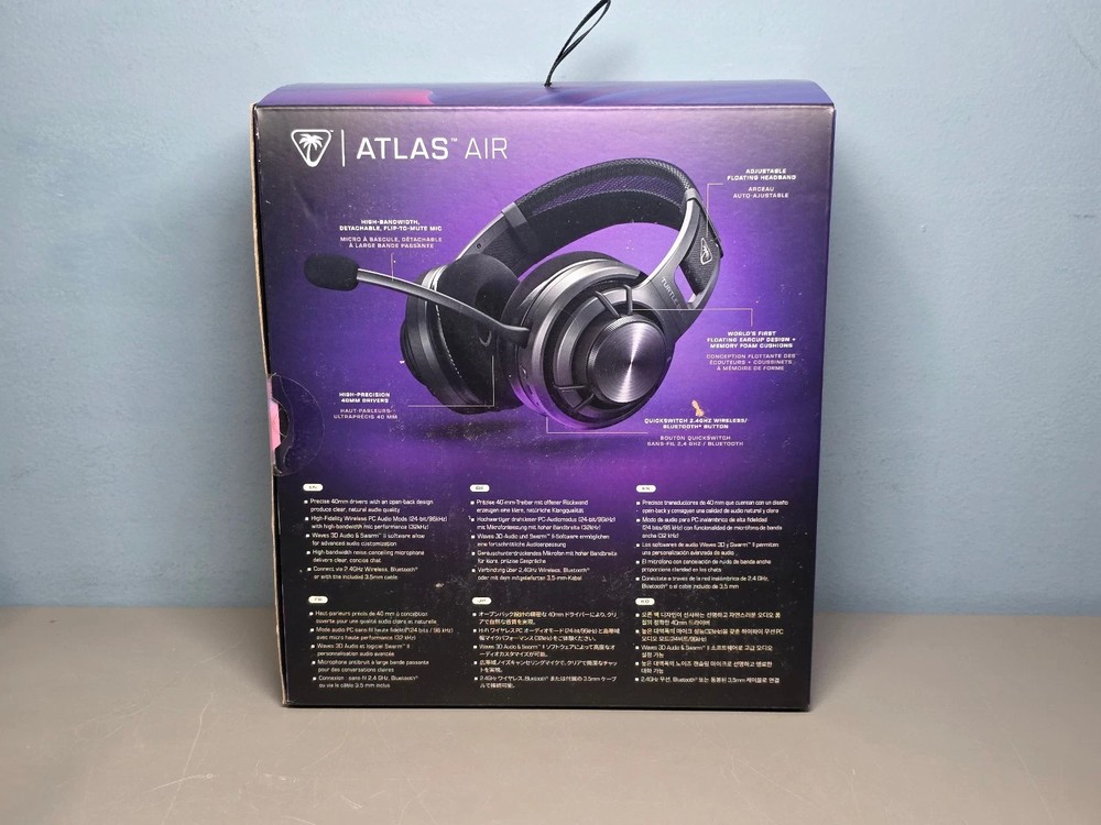 Turtle Beach Atlas Air Wireless Open Back PC Gaming Headset Wireless, Bluetooth