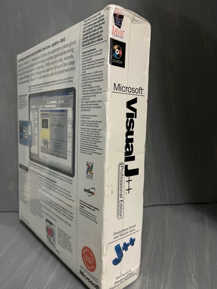 Microsoft Visual J++ Professional Edition_Java Tools_For Windows 95 & NT
