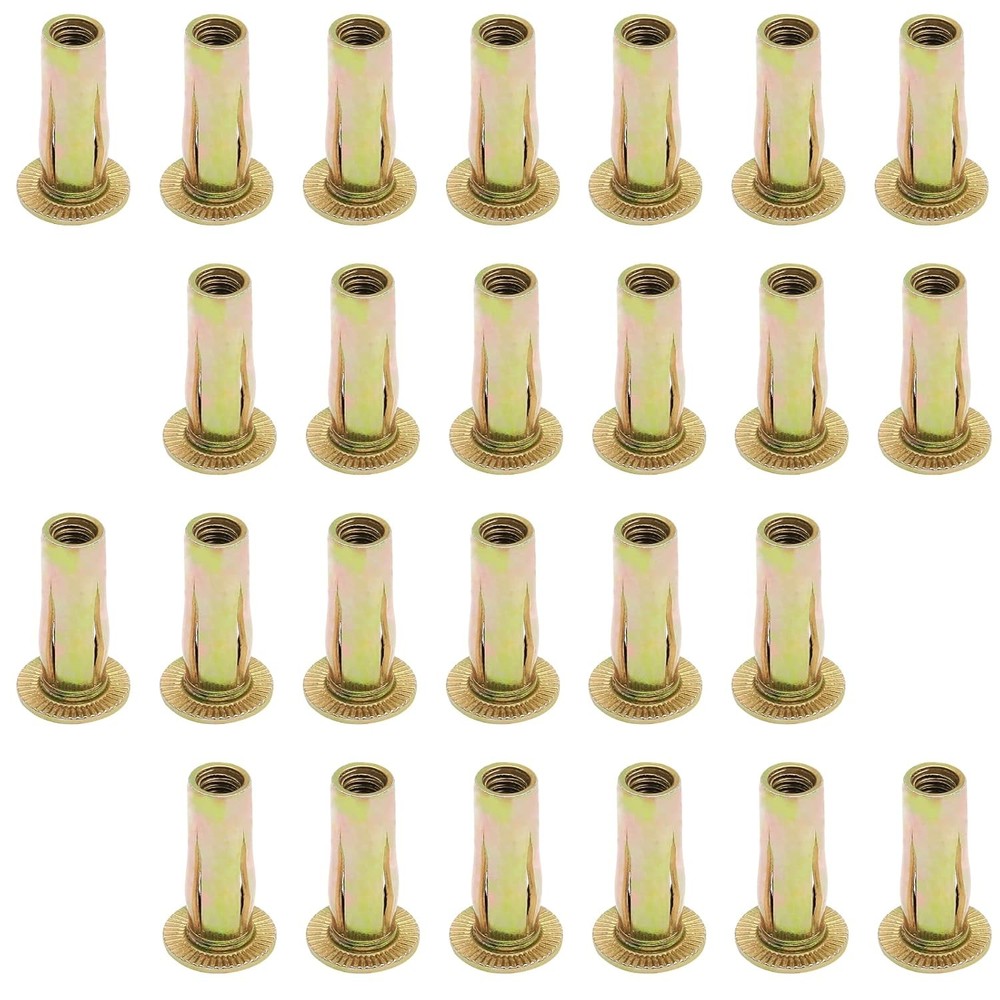 25pcs Multi-Grip Rivet-Nut Pre Bulbed Threaded Inserts, 1/4-20 Heavy