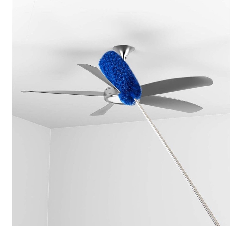 Cobweb Duster with Extension Pole, Washable Cleaning Duster Kit with 2 Dusters