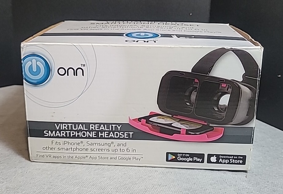 Onn VR Virtual Reality Smart Phone Headset Pink New!