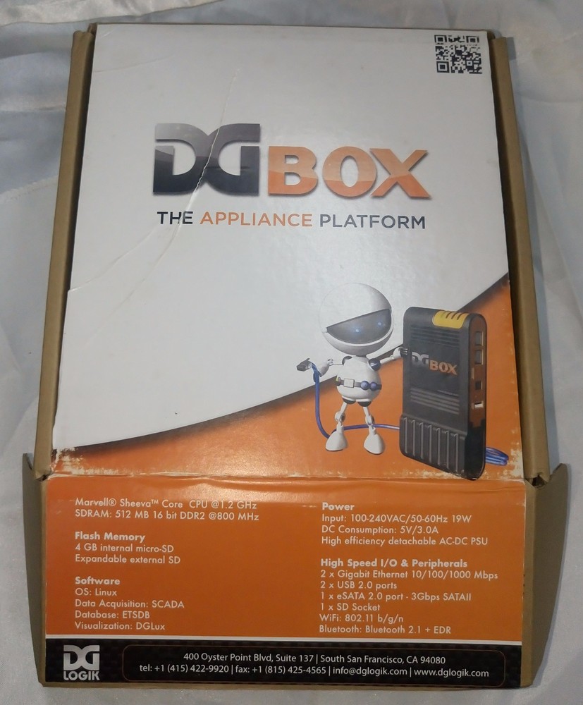 DGBOX - DGLOGIK MODEL 003-DS2001 Data Acquisition Data Storage and Visualization