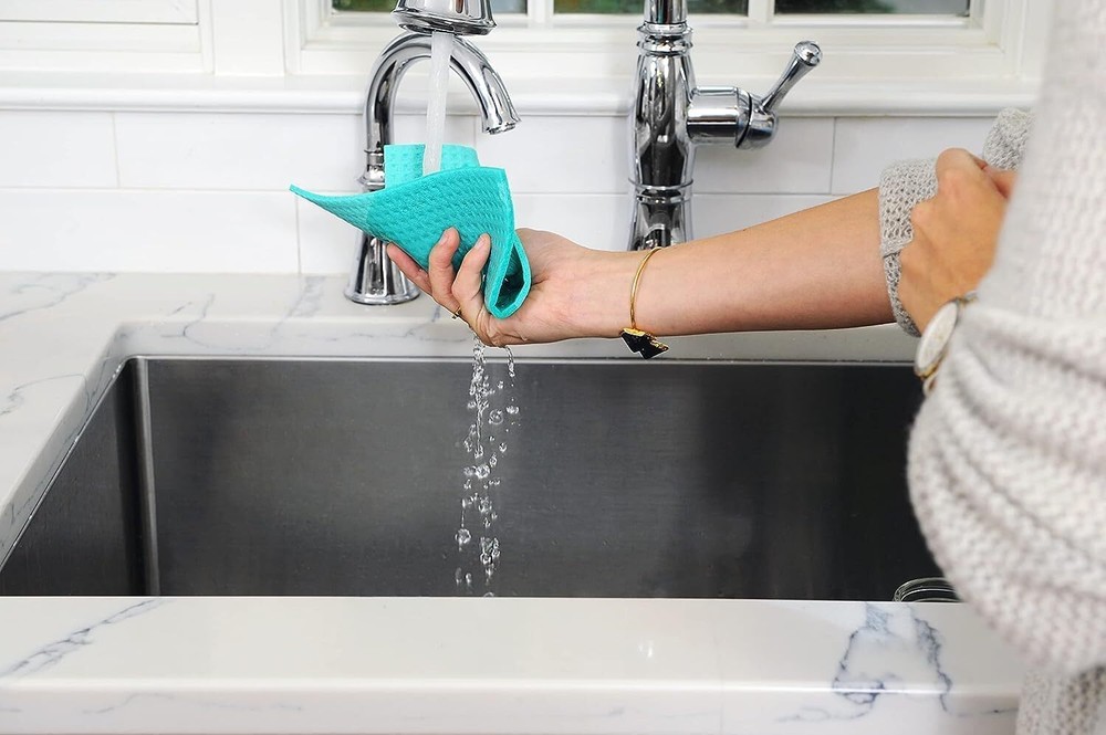 Full Circle Reusable Cellulose Sponge Clothes, 3 Pack