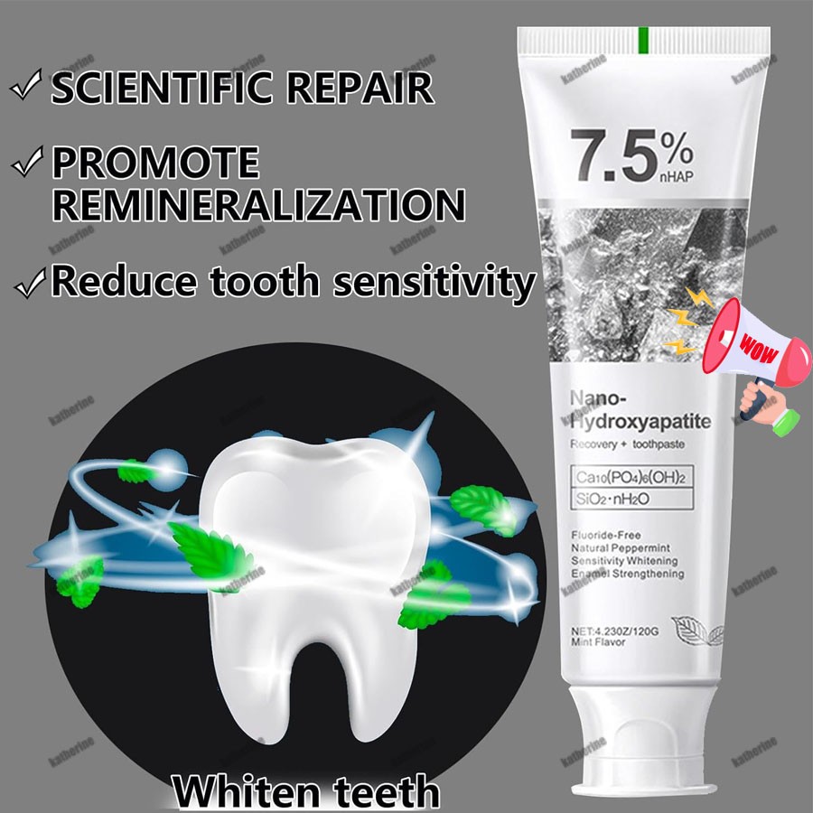 7.5% Hap Nano-Hydroxyapatite Toothpaste Remove Deep Clean For Sensitive Teeth US
