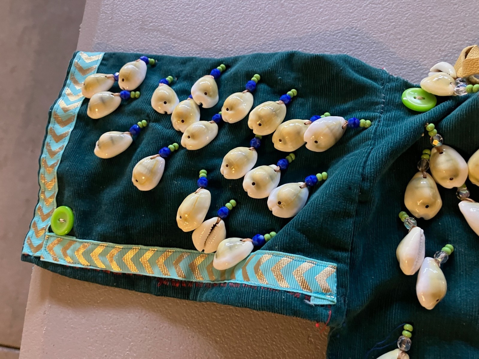 Vintage Native American Indian Plateau Girl Woman Fringe Shell Adornment Dress