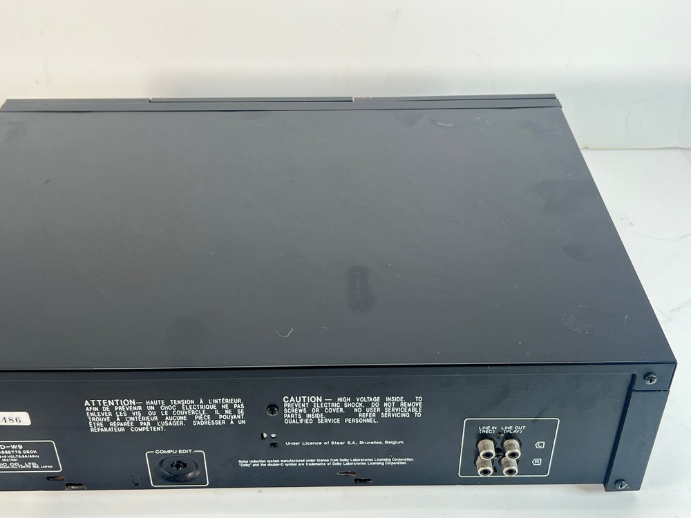 Sansui D-W9 Dual Cassette Deck, Untested