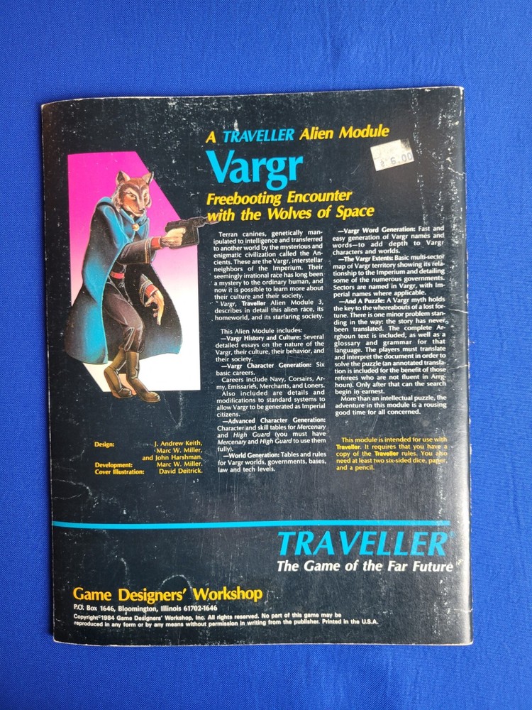 Traveller Alien Module 3 Vargr - GDW