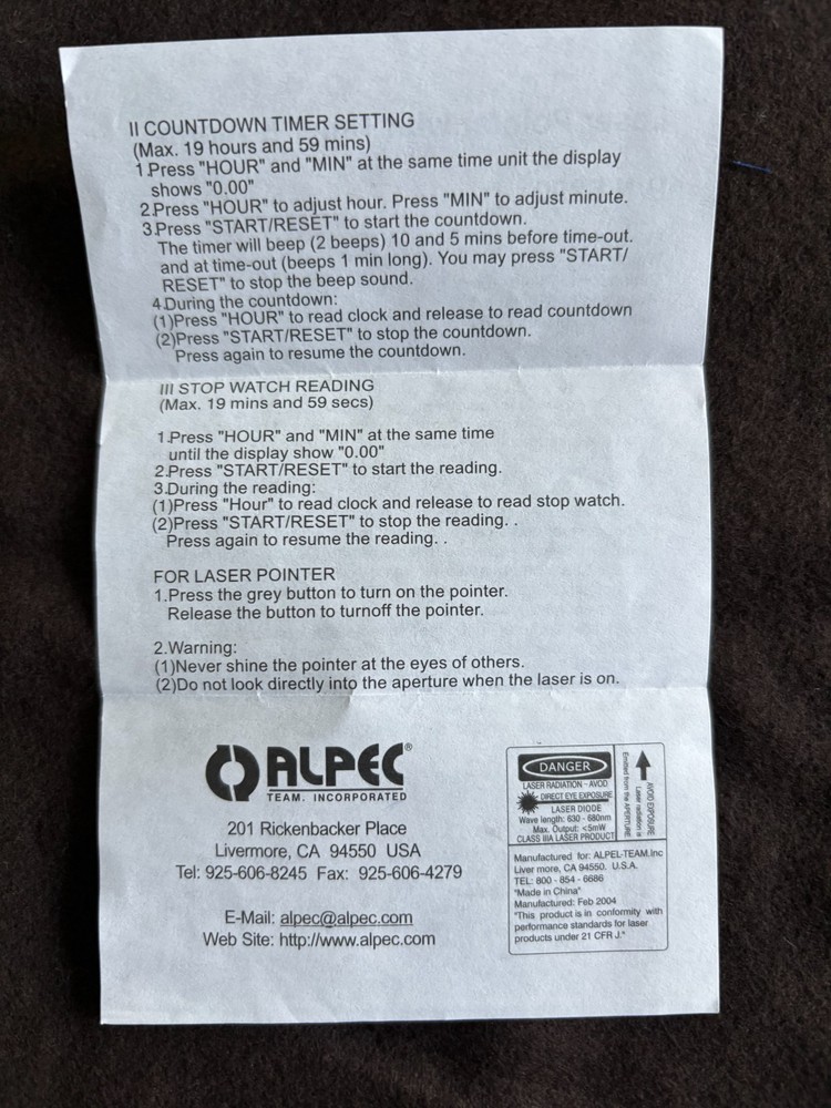 Vintage Alpec Laser Pointer with Northrop Grumman logo