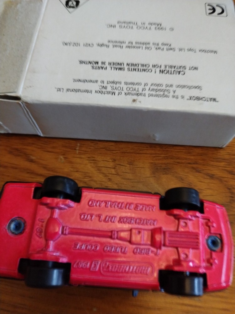 matchbox original thunderbird pink and blue car