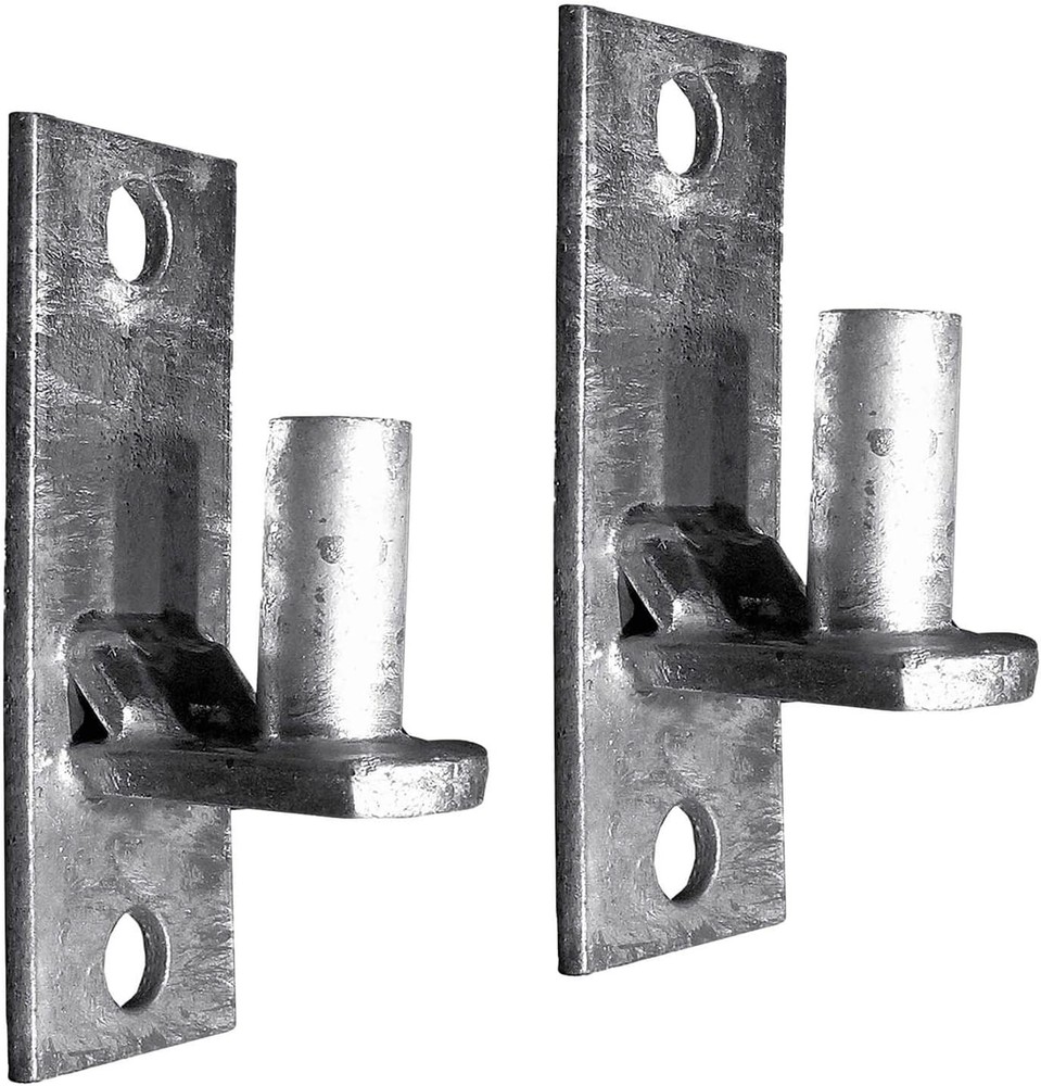 Wall Mount Chain Link Fence Gate Hinge 5/8 Steel 2 Pack Rustproof Vertical