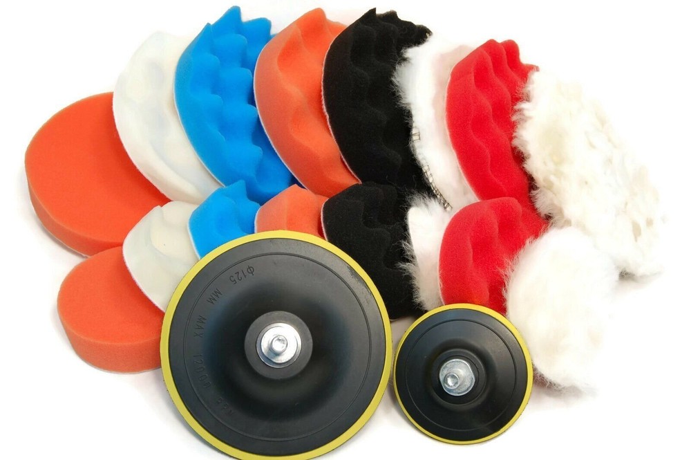 Rogue River Tools 20pc Mix 3" and 5" Buffer Set with Mandrel-Adapter for Drills