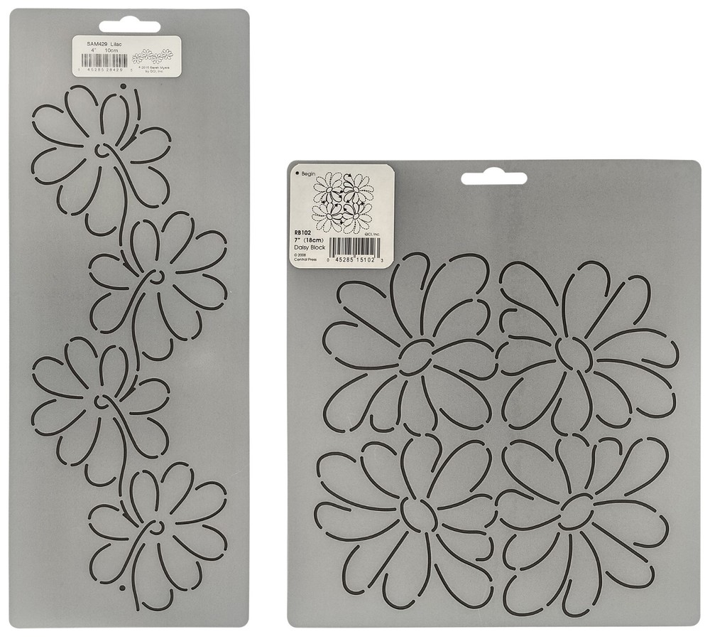 Quilting Stencils Daisy Flower Border and Block Floral Pattern Quilters Template