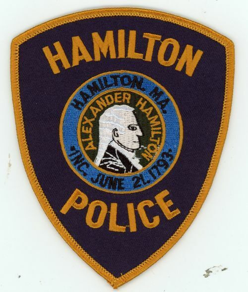 MASSACHUSETTS MA HAMILTON POLICE NICE SHOULDER PATCH SHERIFF