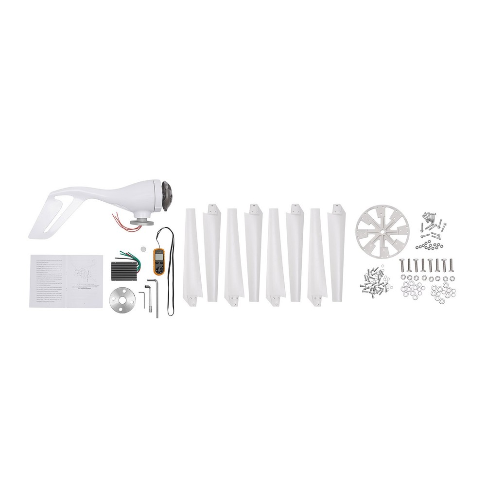 600W 8 Blades Wind Turbine Generator Kit with Charge Controller Windmill Power