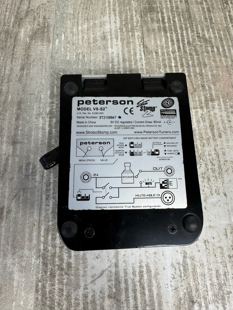 Peterson VS-S2 Strobostomp 2 Pedal Tuner Silver - Tested