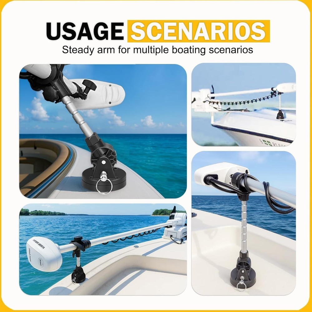 Trolling Motor Stabilizer Mount Support for Minn Kota Ulterra PowerDrive Riptide