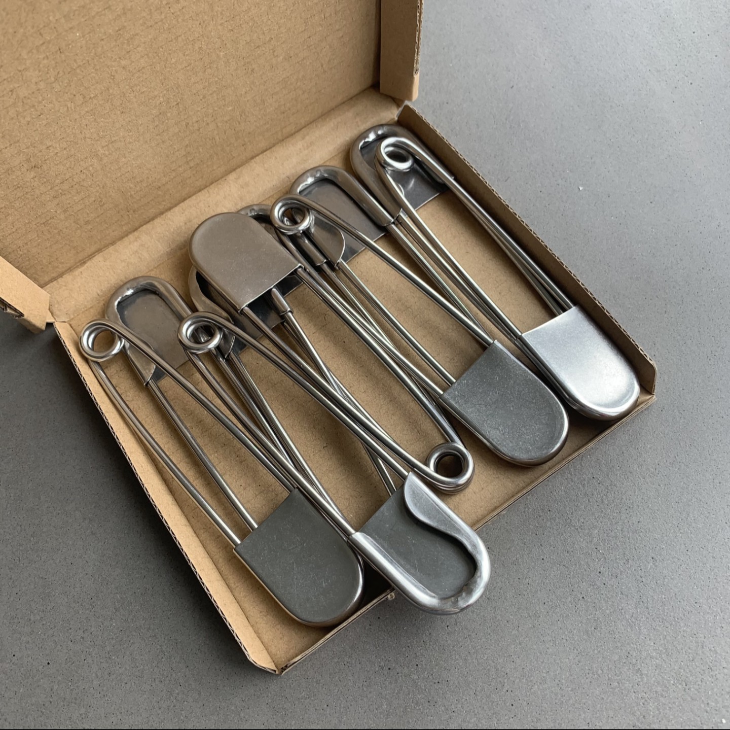 Biker MC Pass Through Pin + 20 Pieces, Harley Motorcycle Club, Jumbo Safety Pins