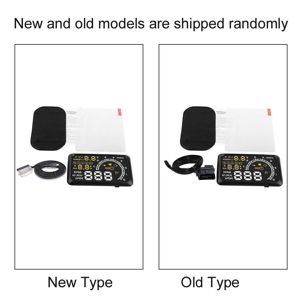 5.5'' HUD Head Display, Windshield Screen Projector Vehicle Speed, Overspeed ...