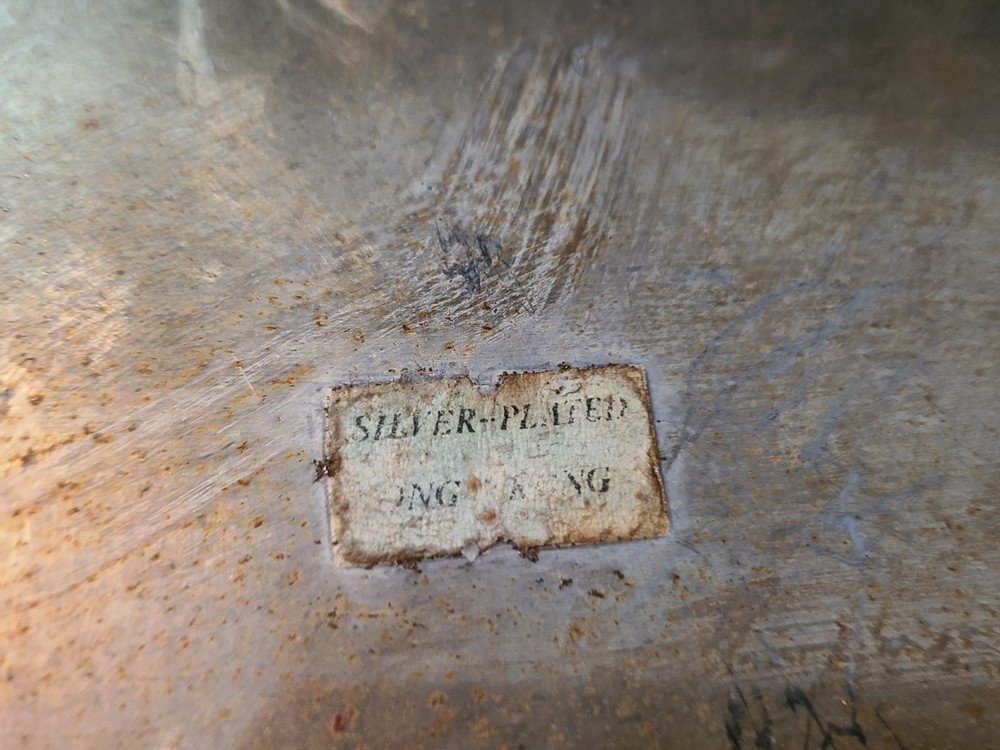 Vintage Ornate Sheridan? Serving Bread Tray Silverplated