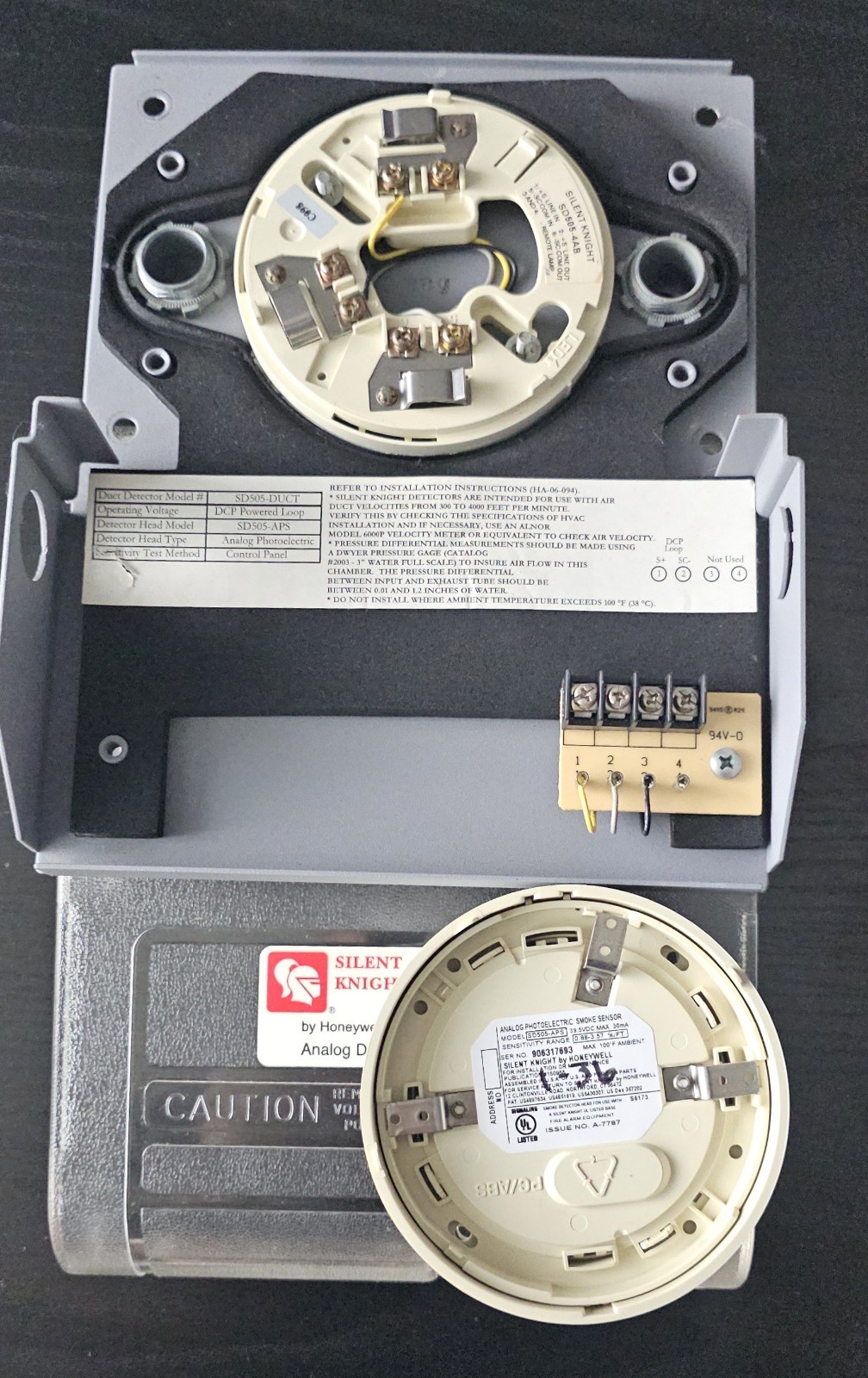 SILENT KNIGHT SD505-DUCT INTELLIGENT DUCT SMOKE DETECTOR