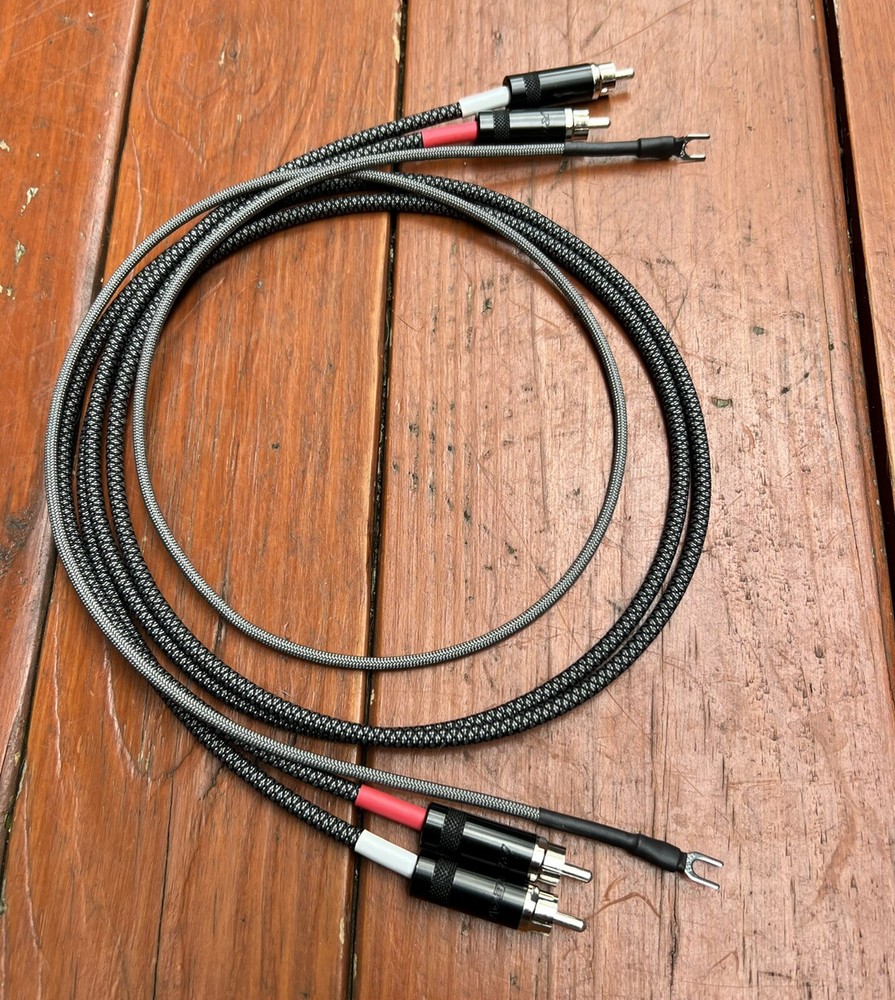 4 Ft JMB CABLE CO Audiophile Turntable Phono RCA Cables w/Ground Low Capacitance