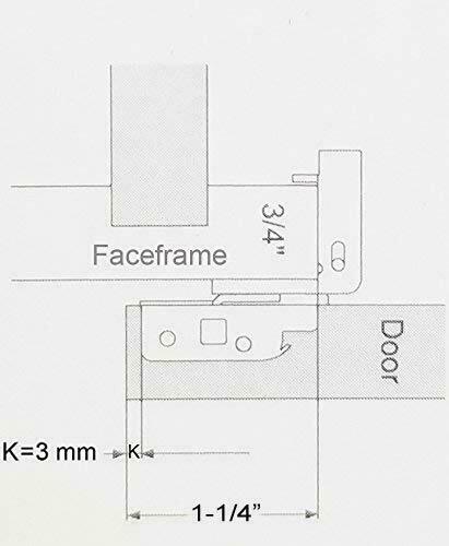 Soft-Closing Compact 1 1/4" Overlay 105° Hinge Kitchen Cabinet Hardware