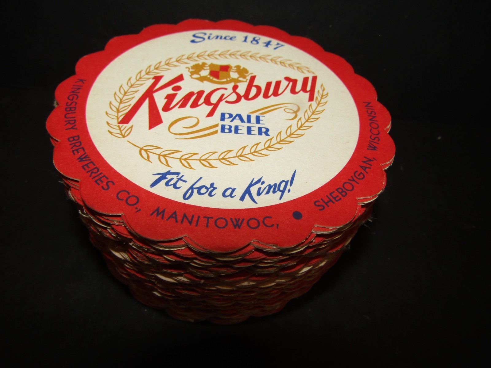 Kingsbury 1940'S Breweries Pale Beer SET OF 22 Coasters Manitowoc, Sheboygan, WI