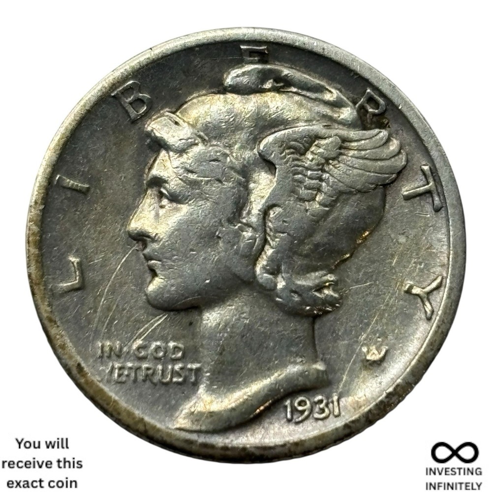 1931 D Mercury Dime X-914